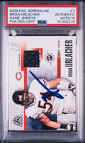 Brian Urlacher Signed 2002 Pacific Adrenaline Game Jerseys PSA Auto 10 #7 Patch