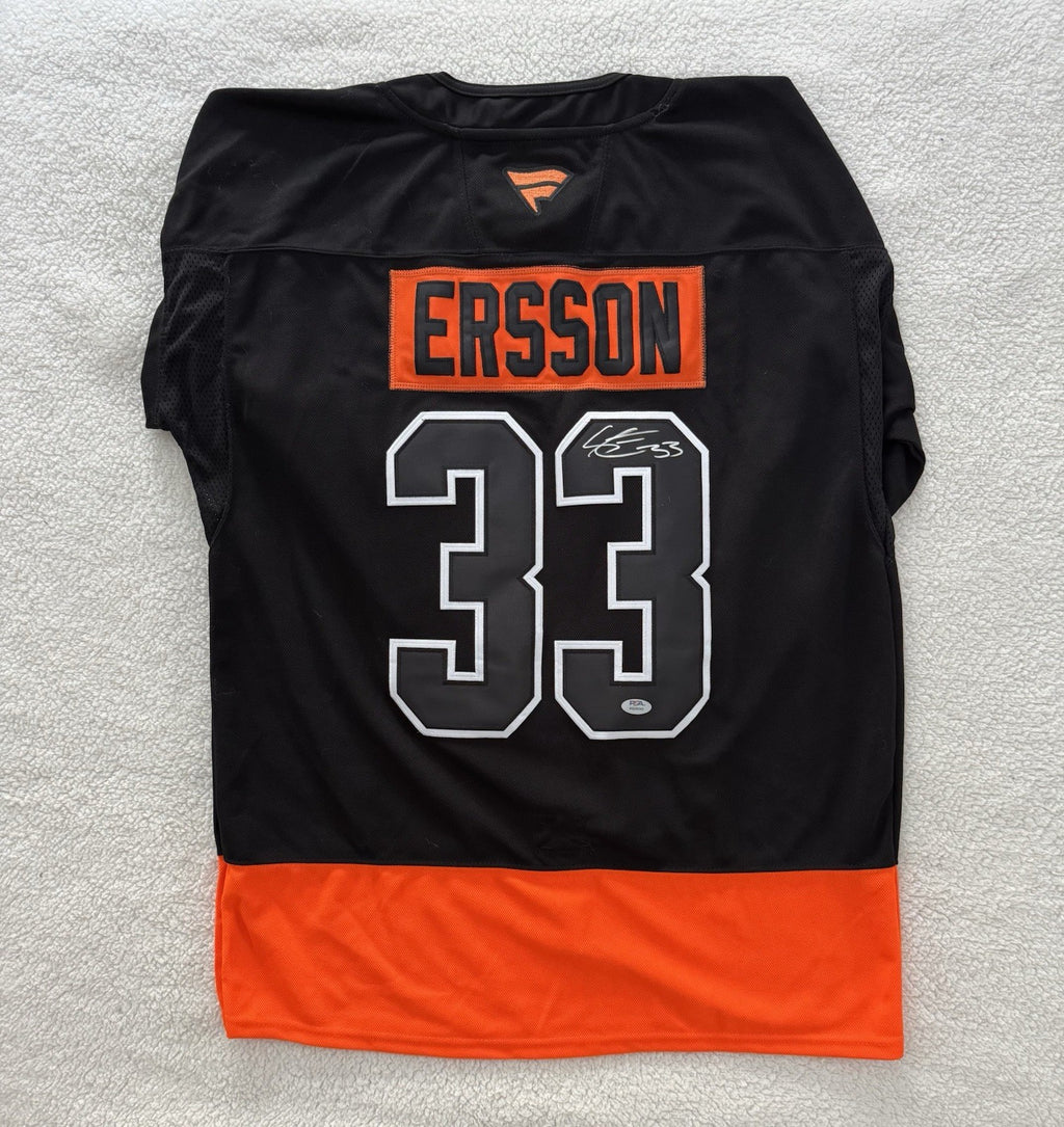 Samuel Ersson Signed Jersey PSA/DNA Autographed Philadelphia Flyers