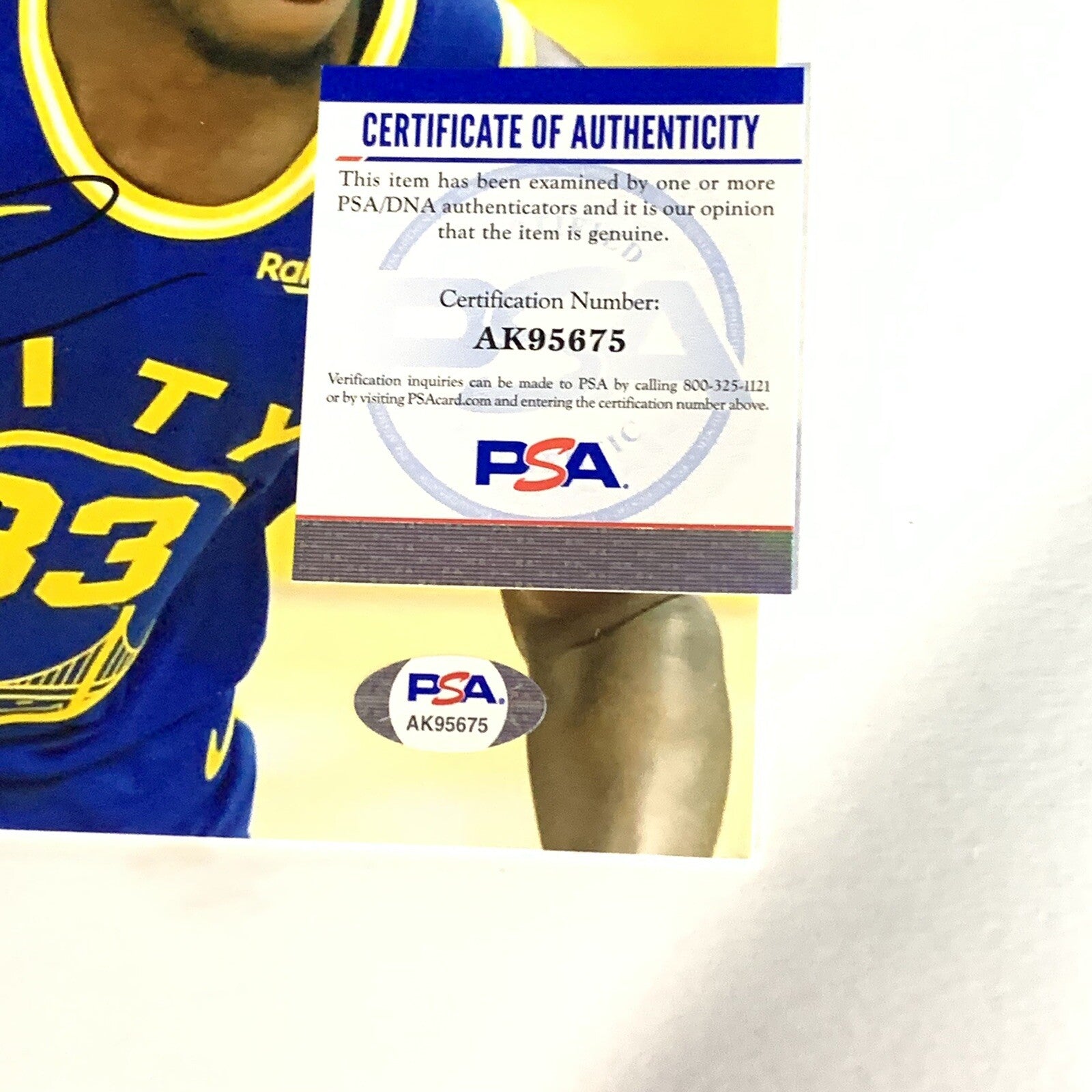 James Wiseman Signed 8x10 Photo PSA/DNA Golden State Warriors Autographed Champ