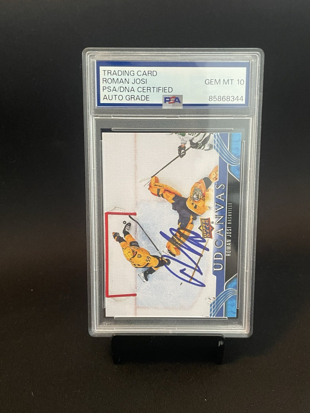 Roman Josi Signed 2023 UD Canvas PSA Auto 10 #C330 Autographed Predators