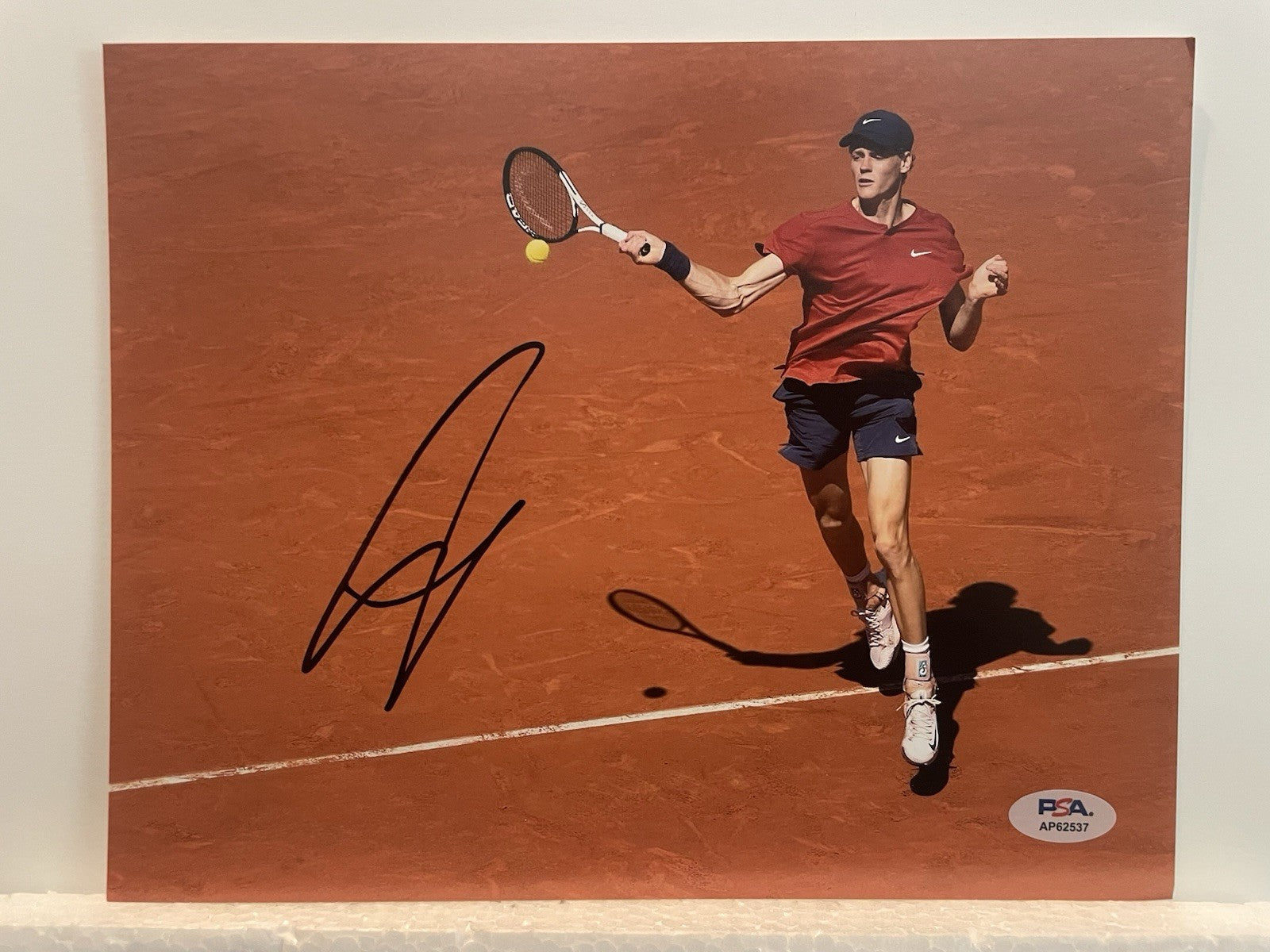 Jannik Sinner Signed 8x10 Photo PSA/DNA Autographed Tennis
