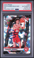 Zaccharie Risacher Signed 2024 Ice Prizm PSA/DNA Auto 10 #265