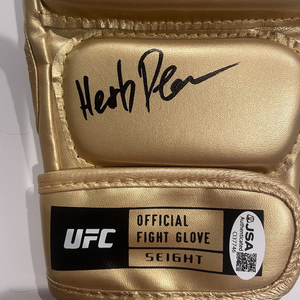 Herb Dean Signed UFC Gold Champ Fight Glove JSA COA Autographed RARE