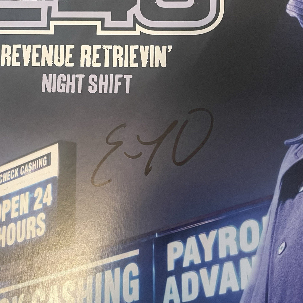 E-40 Signed Revenue Retrievin’ Night Shift LP Vinyl PSA/DNA Autographed Album