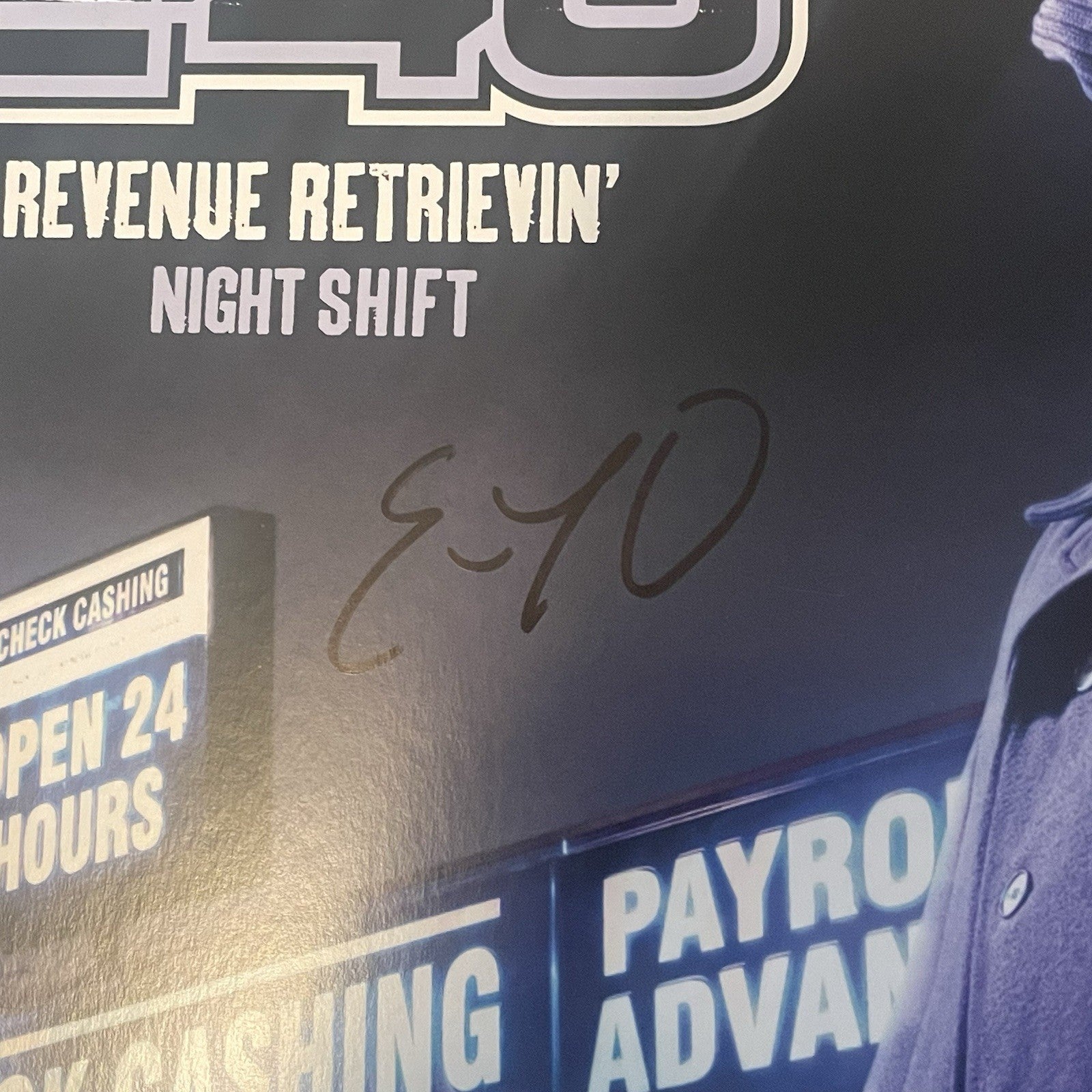 E-40 Signed Revenue Retrievin’ Night Shift LP Vinyl PSA/DNA Autographed Album