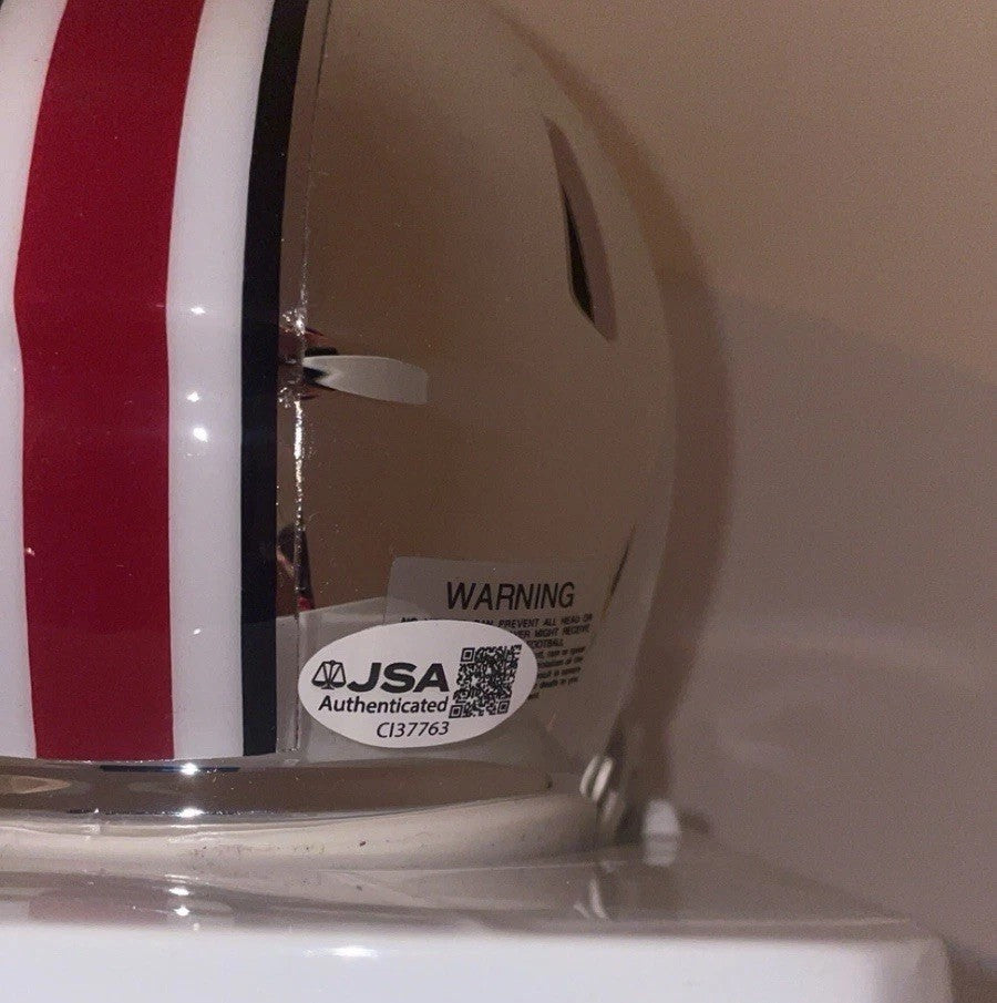 Emeka Egbuka Signed Ohio State Chrome Mini Helmet JSA COA Autographed RARE