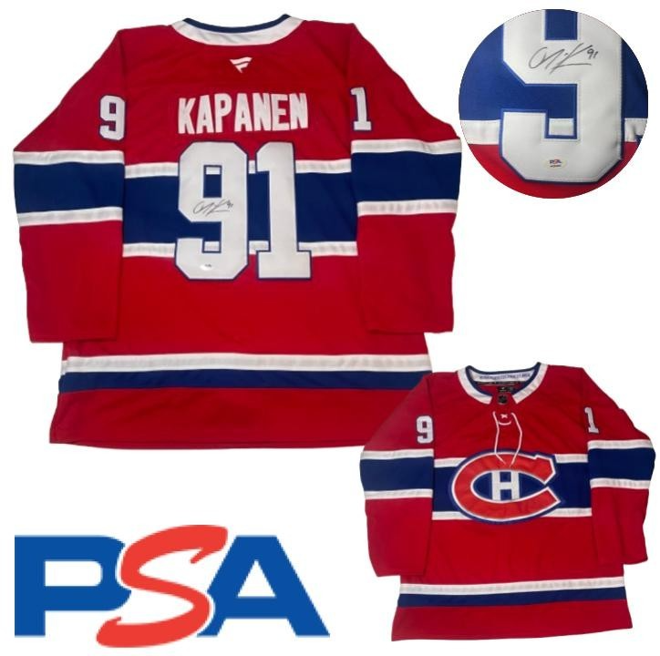 Oliver Kapanen Signed Jersey PSA/DNA Autographed Montreal Canadiens