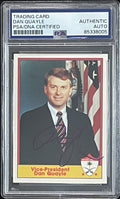 Dan Quayle Signed 1991 Pacific Trading Desert Shield #2 PSA/DNA Autographed VP