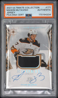 Mason McTavish Signed 2021 UD UC PSA/DNA Rookie Patch Auto #171