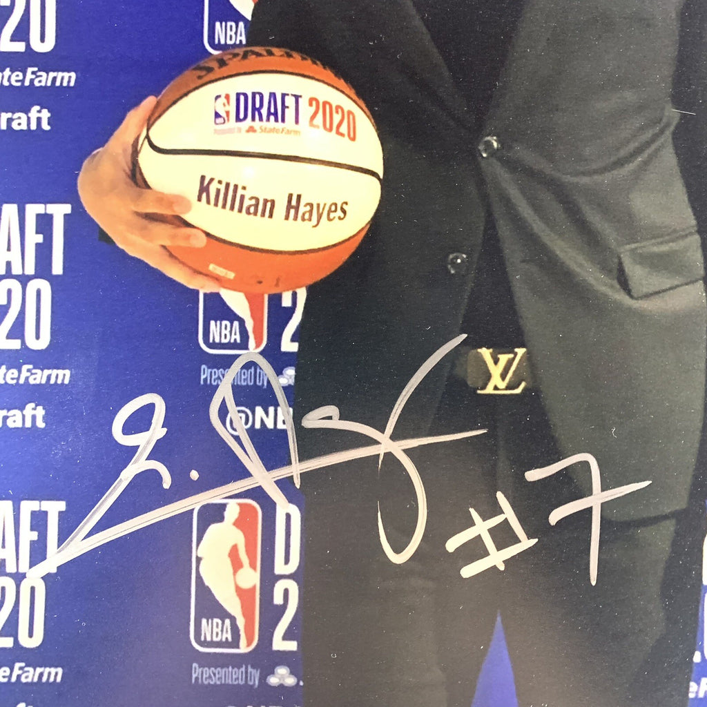 Killian Hayes Signed 8x10 Photo JSA COA Detroit Pistons Autographed Sticker Only