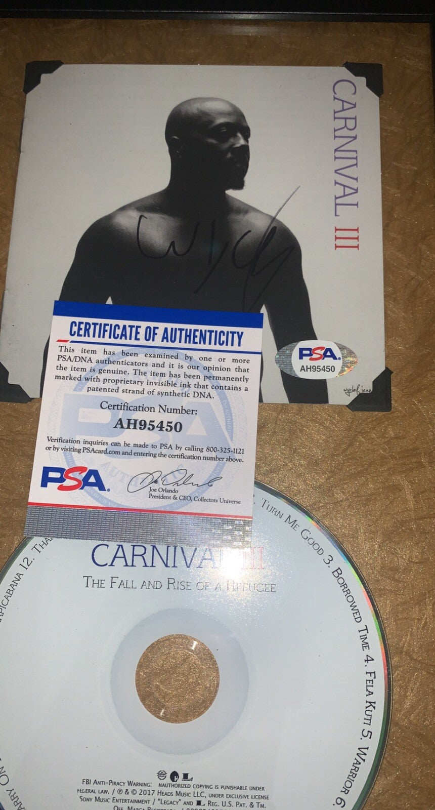 Wyclef Jean Signed Carnival 3 Framed CD PSA/DNA COA Autographed Album