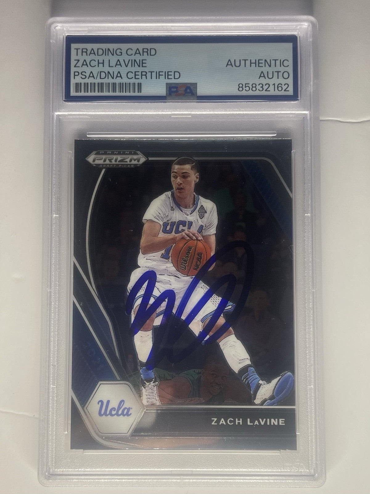 Zach Lavine Signed 2021 Prizm Draft Picks PSA/DNA #80 Autographed UCLA Bruins