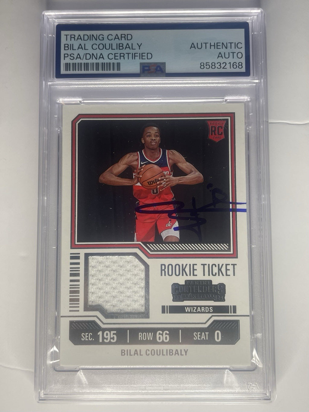 Bilal Coulibaly Signed 2023 Panini Contenders Rookie Ticket PSA RC #RTS-BIL RPA