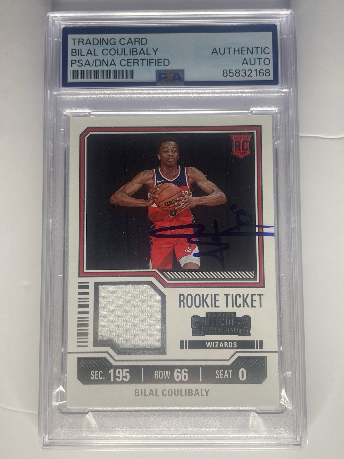 Bilal Coulibaly Signed 2023 Panini Contenders Rookie Ticket PSA RC #RTS-BIL RPA