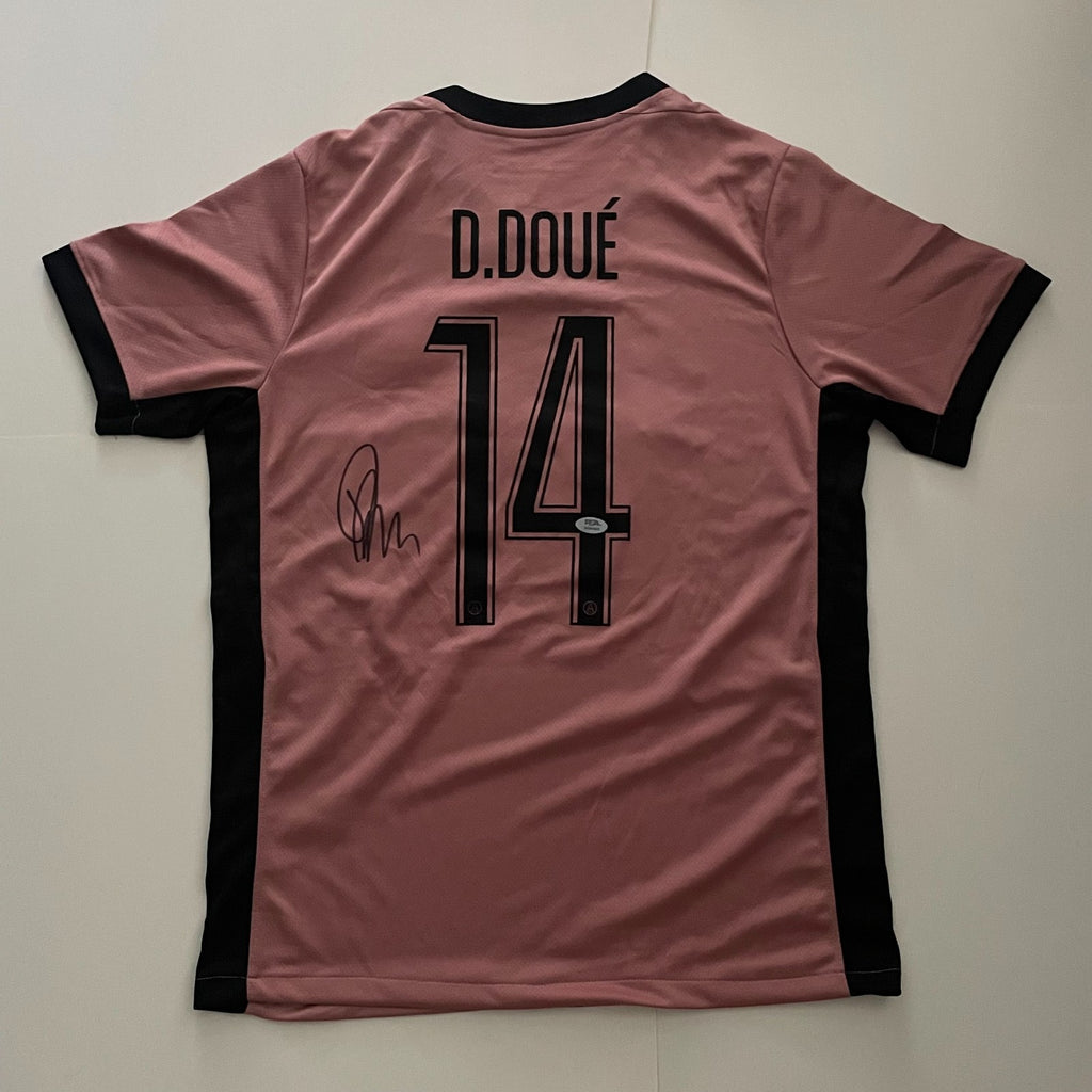 Desire Doue Signed Jersey PSA/DNA COA Autographed France PSG Désiré Doué