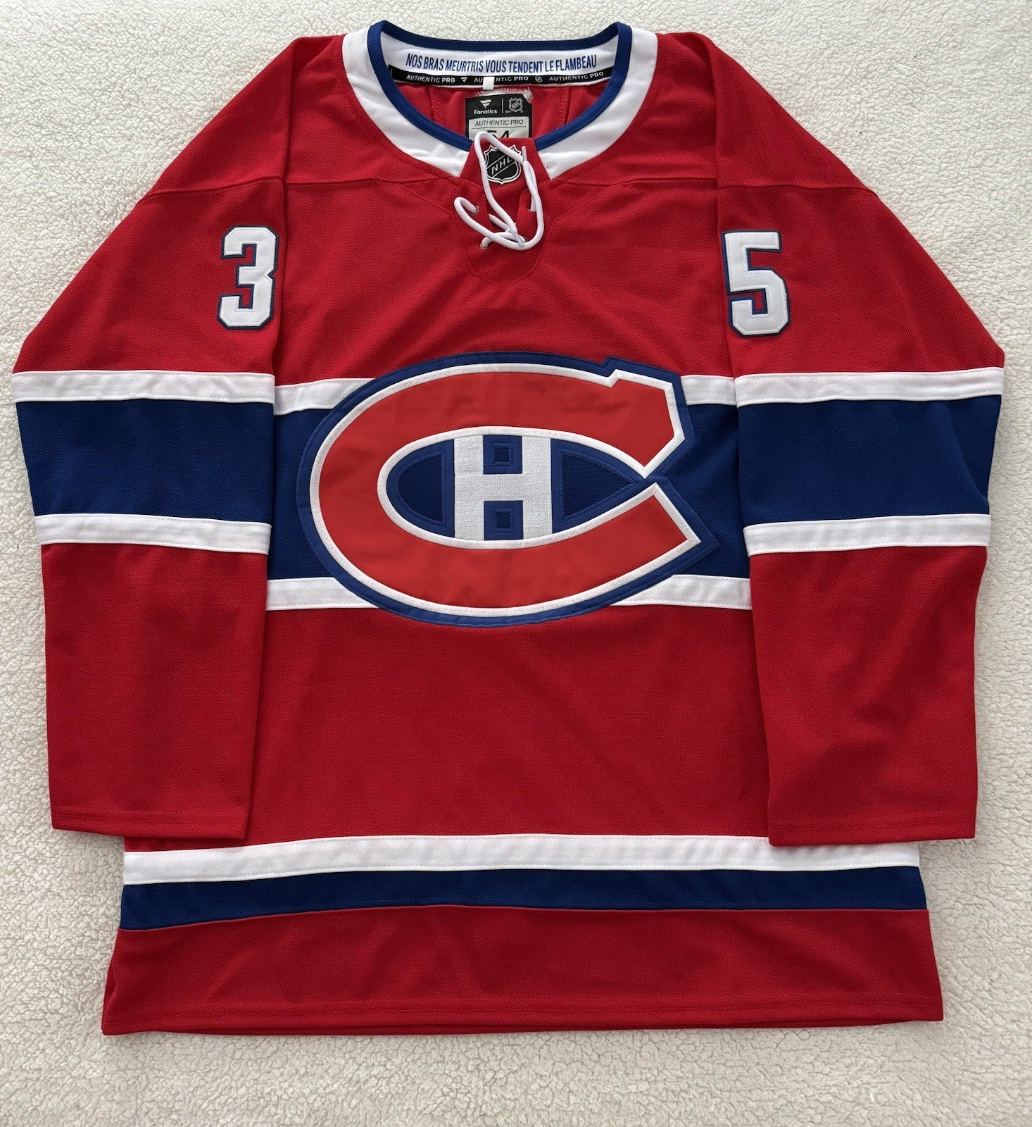 Samuel Montembeault Signed Jersey PSA/DNA Autographed Montreal Canadiens Stained