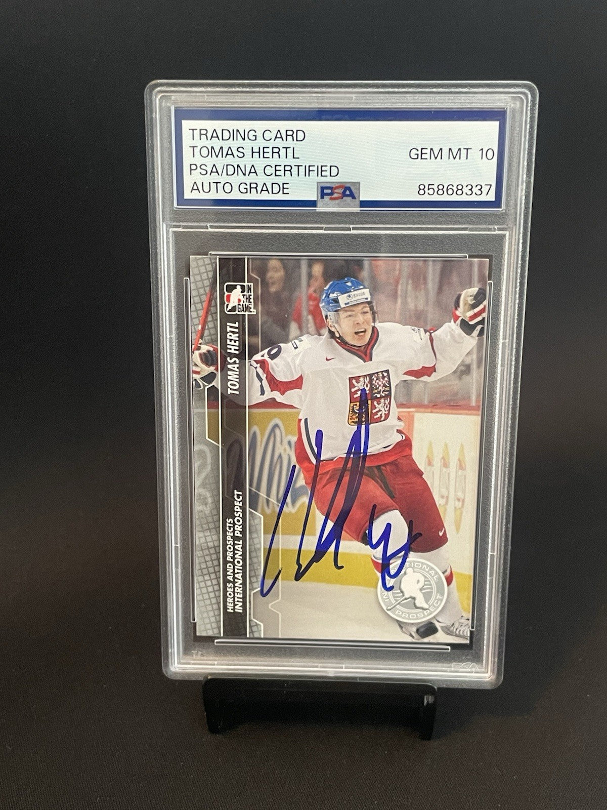 Tomas Hertl Signed 2014 In The Game Heroes And Prospects Card PSA Auto 10 #121
