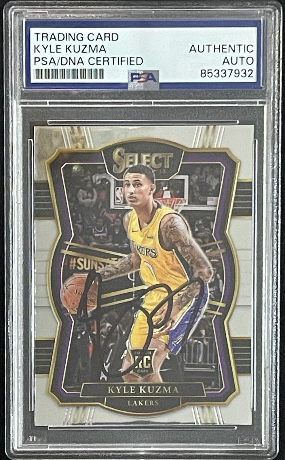 Kyle Kuzma Signed 2017-18 Panini Select RC #200 PSA/DNA Autographed Rookie Card