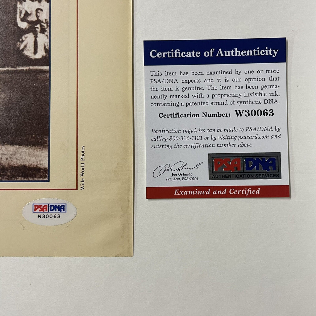 Willie Mays Signed The Catch Magazine Cutout 11x17 PSA/DNA Autographed Giants