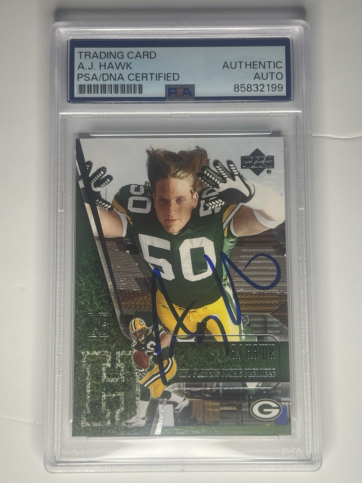 AJ Hawk Signed 2006 Upper Deck PSA/DNA NFL Players Rookie Premiere Card RC #8