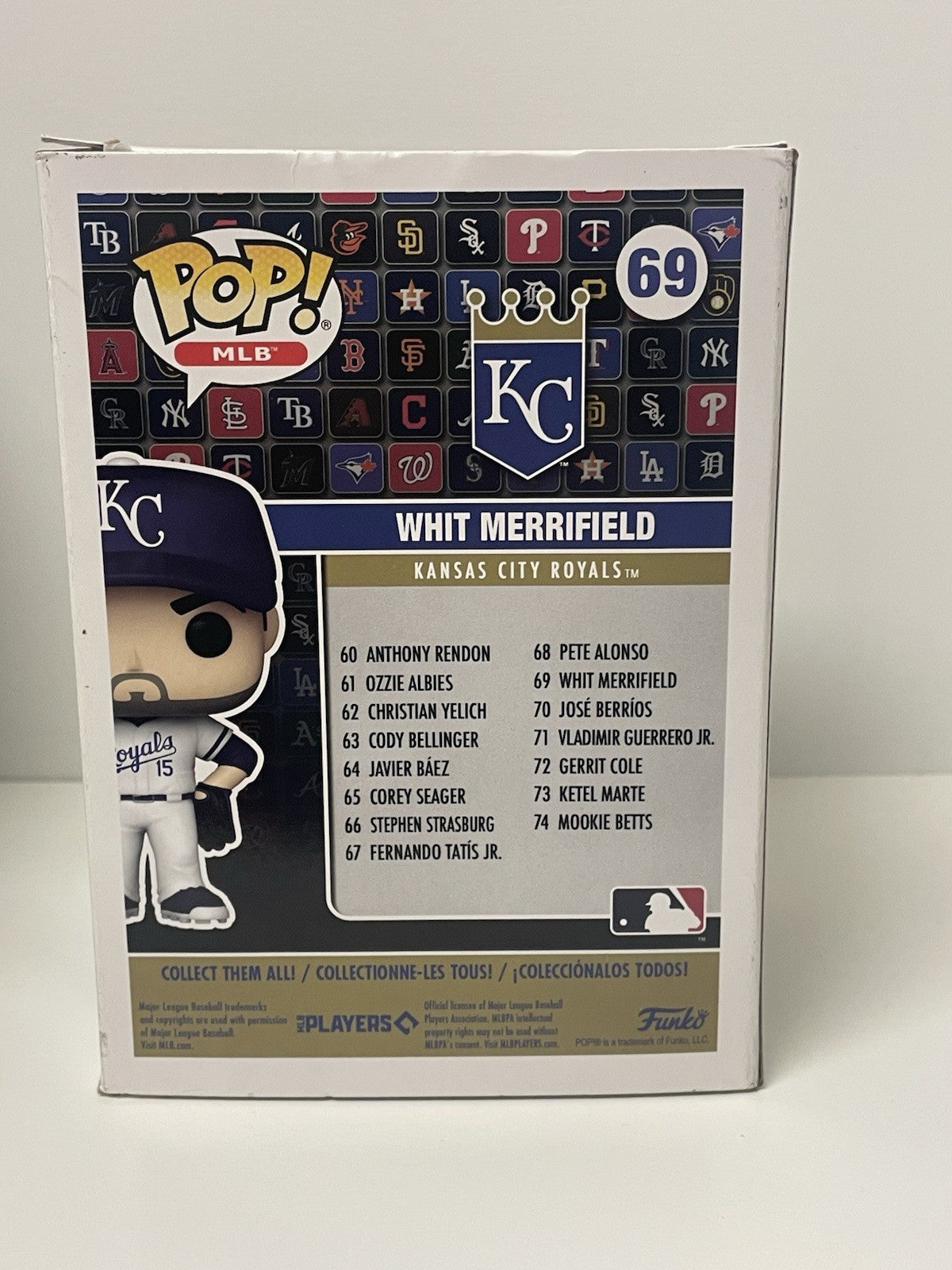 Whit Merrifield Signed Funko POP JSA COA Autographed Kansas City Royals Damaged