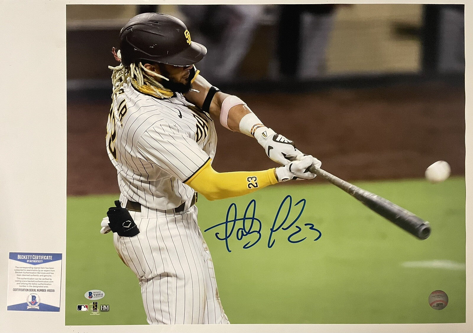 Fernando Tatis Jr Signed 16x20 Photo Beckett Witnessed COA San Diego Padres