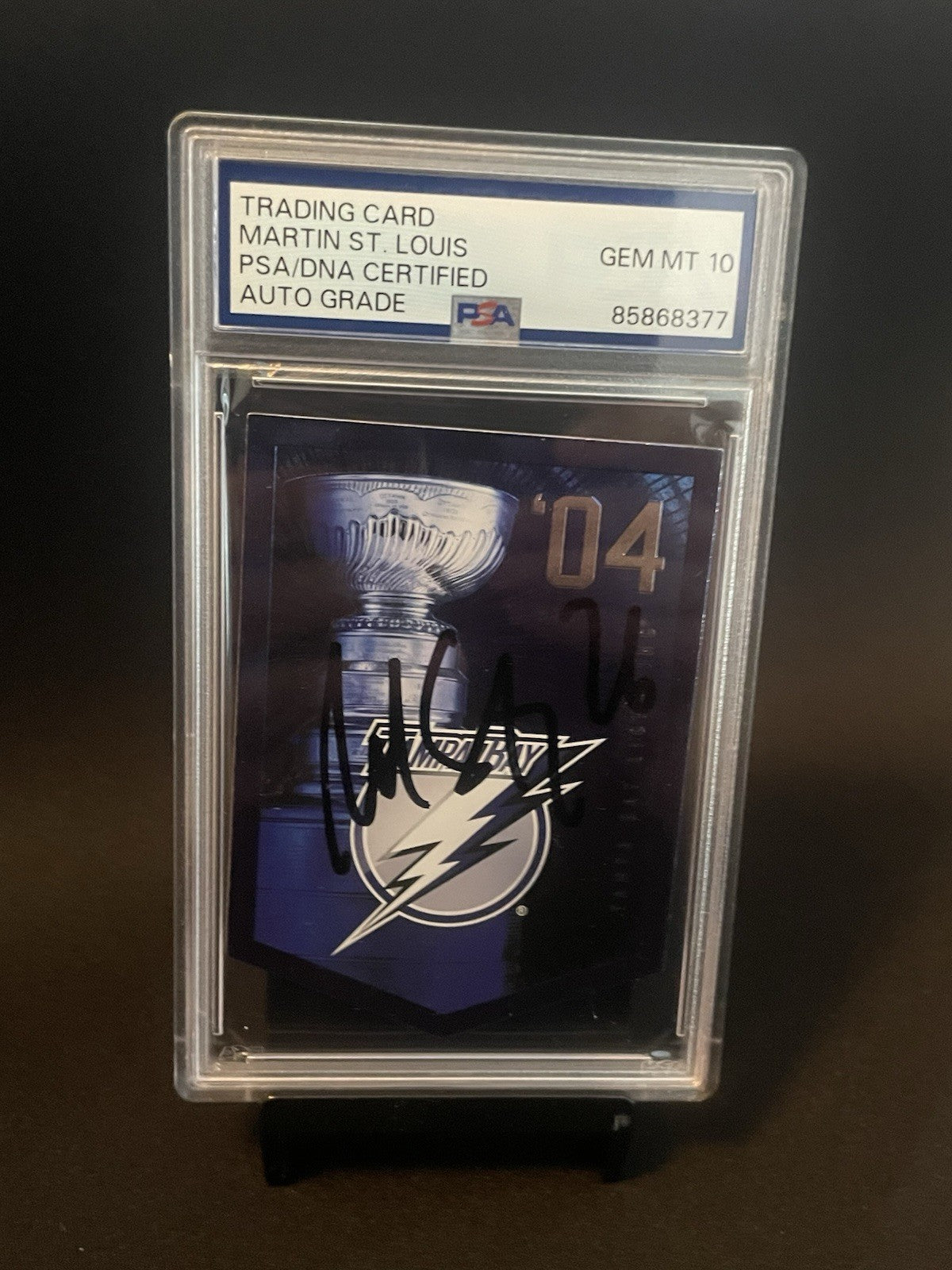 Martin St. Louis Signed 2012 Panini Molson Stanley Cup PSA Auto 10 Autographed