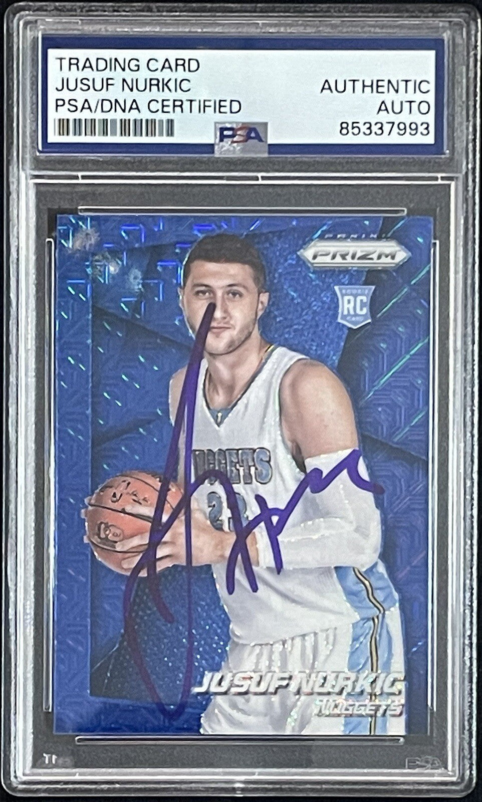 Jusuf Nurkic Signed 2014-15 Blue Mojo Prizm RC #280 PSA/DNA Autographed Card