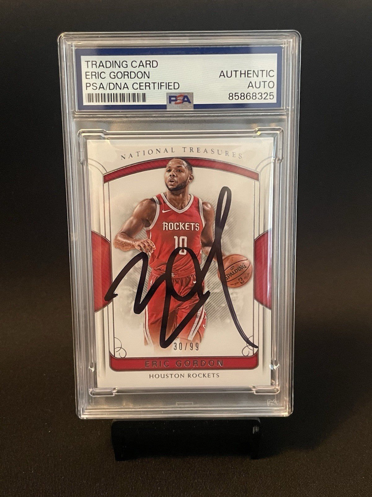 Eric Gordon Signed 2017 Panini National Treasures PSA #33 Autographed Rockets