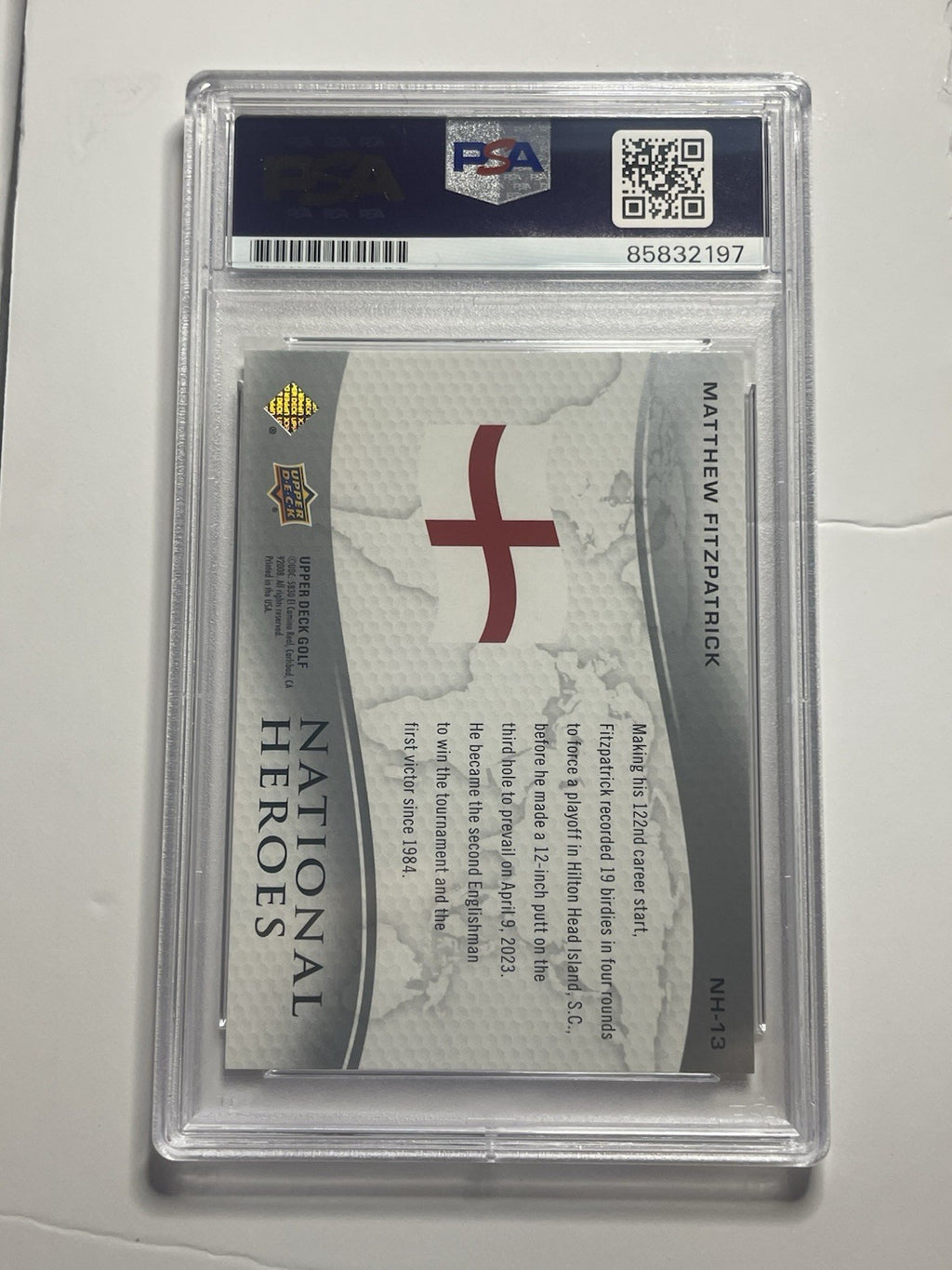 Matthew Fitzpatrick Signed 2024 Upper Deck National Heroes PSA/DNA #NH-13 Matt