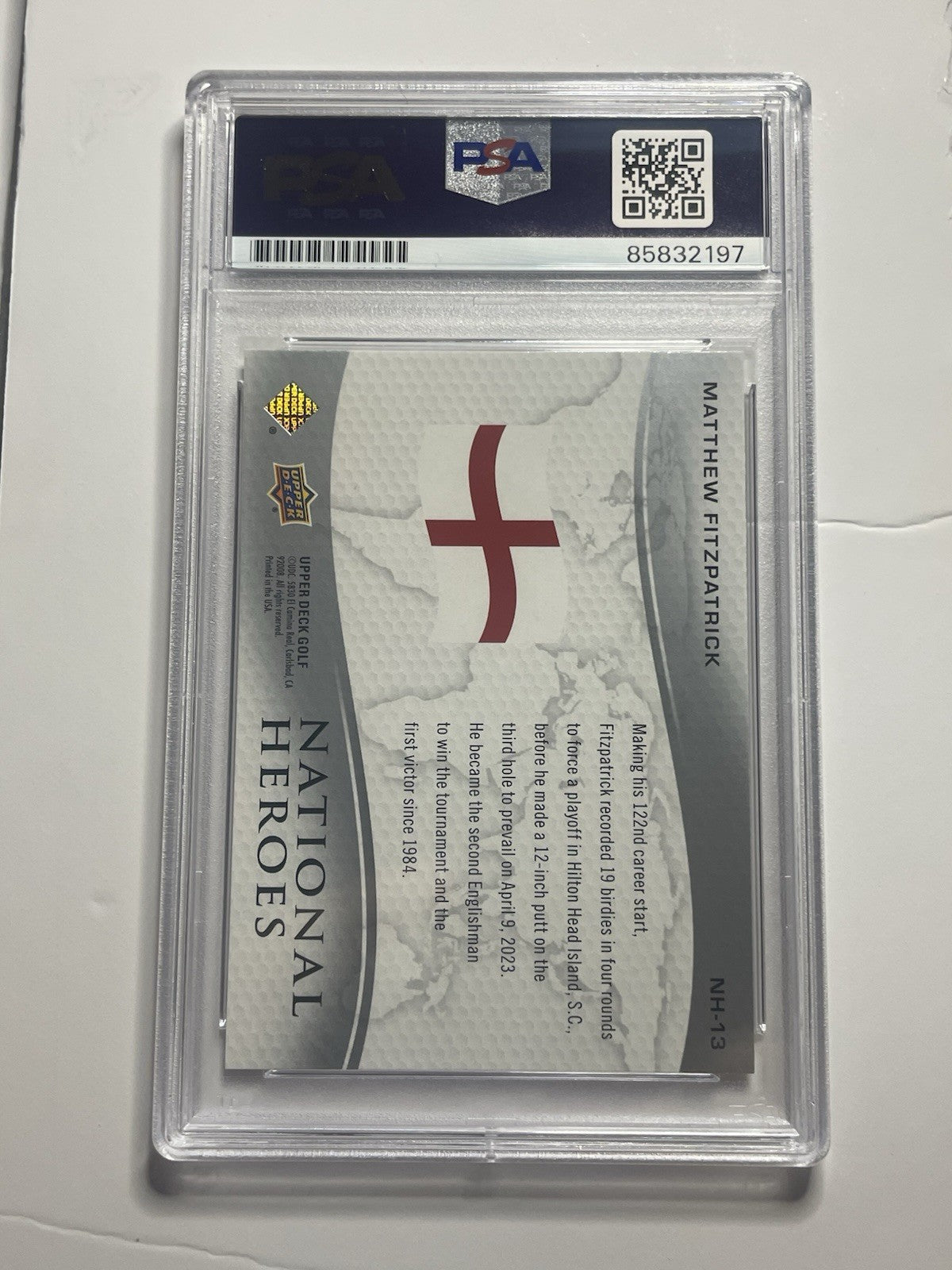 Matthew Fitzpatrick Signed 2024 Upper Deck National Heroes PSA/DNA #NH-13 Matt