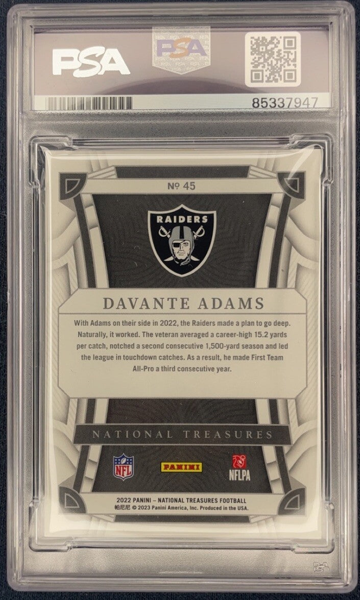 Davante Adams Signed 2022 Panini National Treasures NT #45 PSA/DNA Autographed