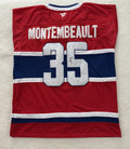 Samuel Montembeault Signed Jersey PSA/DNA Autographed Montreal Canadiens Stained
