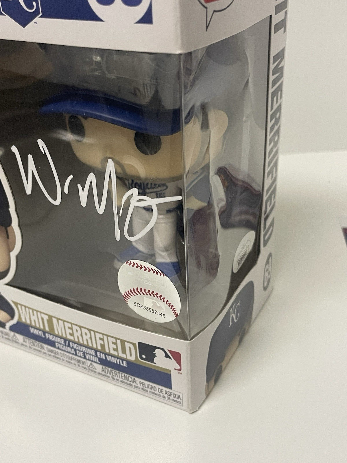 Whit Merrifield Signed Funko POP JSA COA Autographed Kansas City Royals Damaged