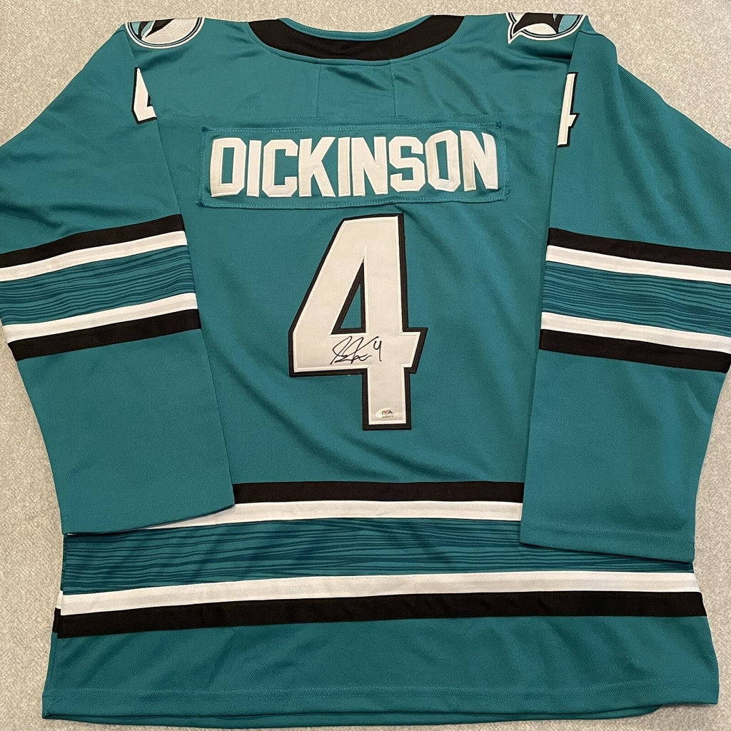 Sam Dickinson Signed Jersey PSA/DNA Autographed San Jose Sharks Prospect