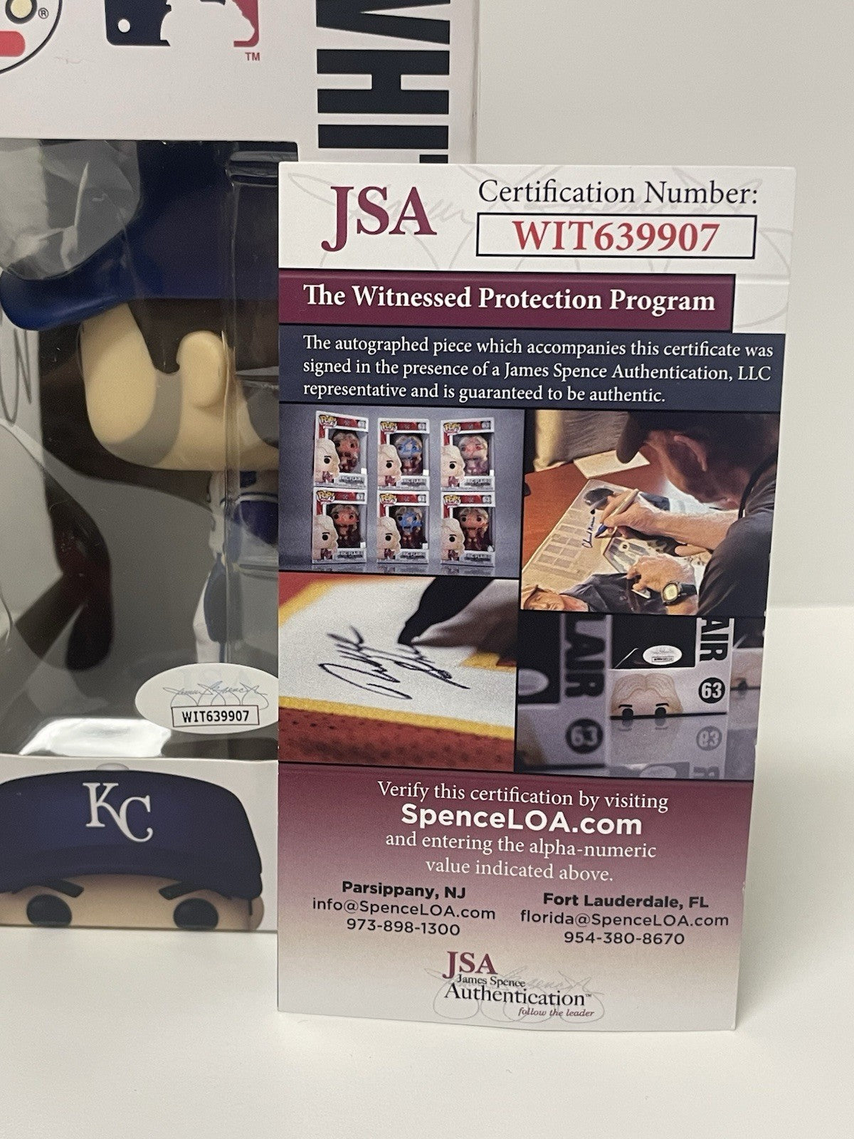 Whit Merrifield Signed Funko POP JSA COA Autographed Kansas City Royals Damaged