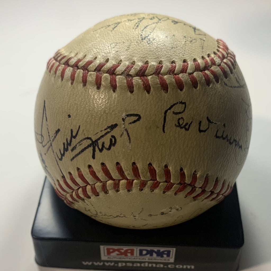 1950 New York Giants Team Signed Baseball PSA/DNA Autographed 27 Sigs with Mays